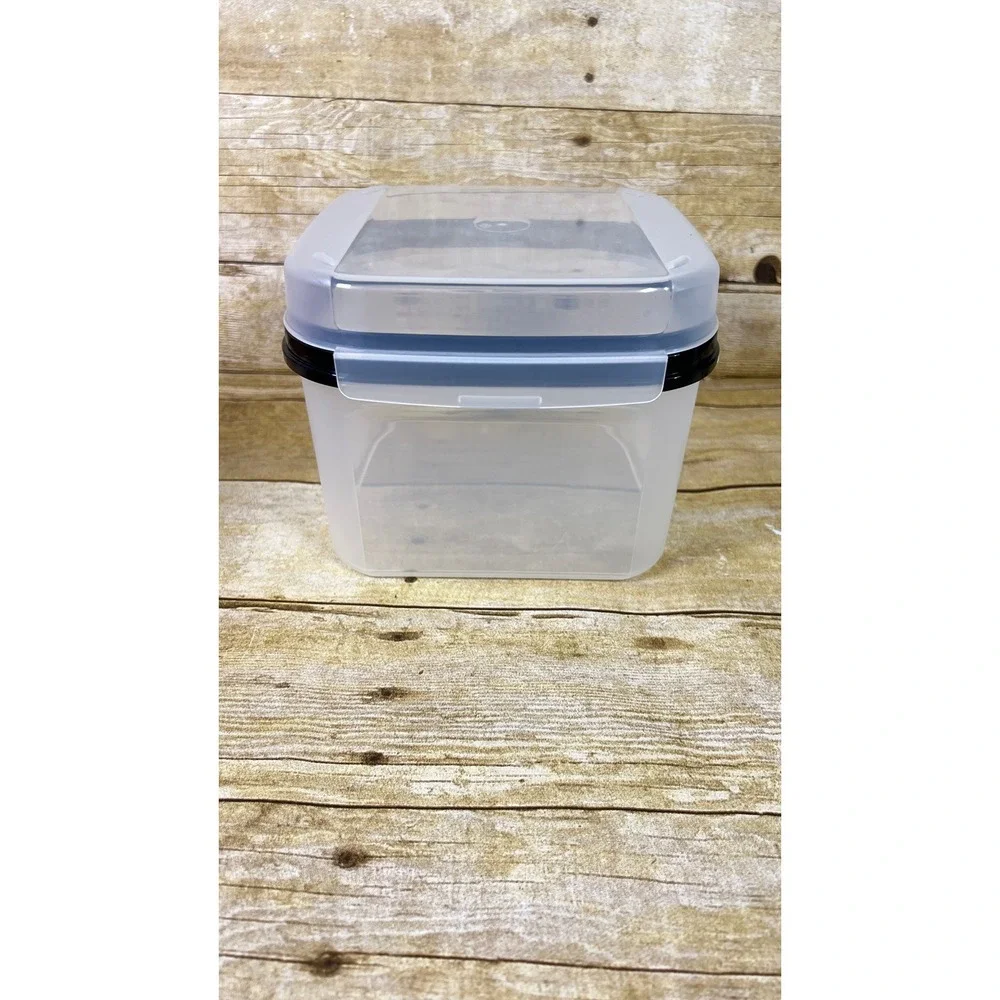 Tupperware Modular Mates Square Signature Line Container #2 Hinged Lid Clear New